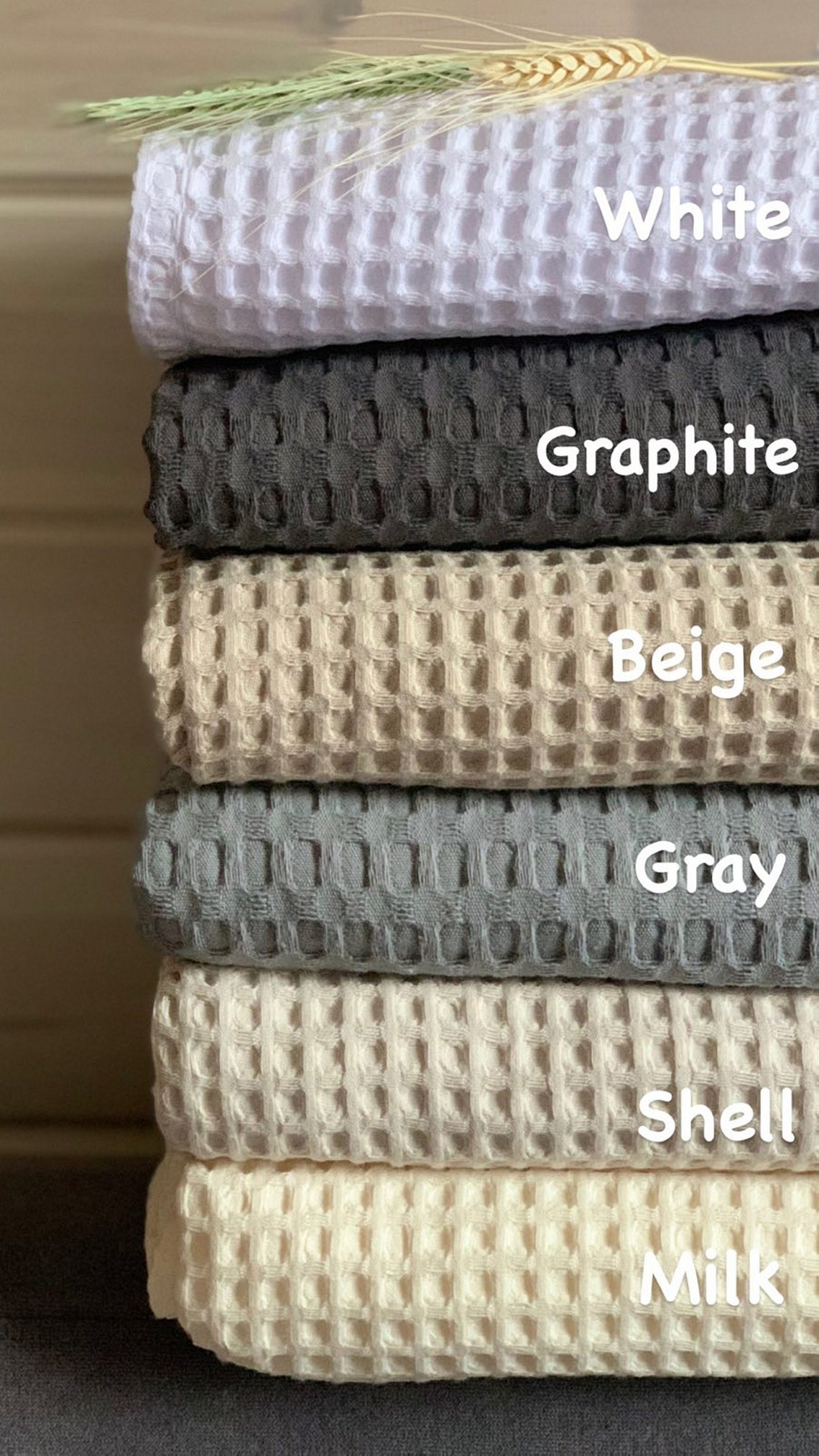 WAFFLE WEAVE BLANKETS Waffle Bed Cover Queen/king Size Blanket Etsy