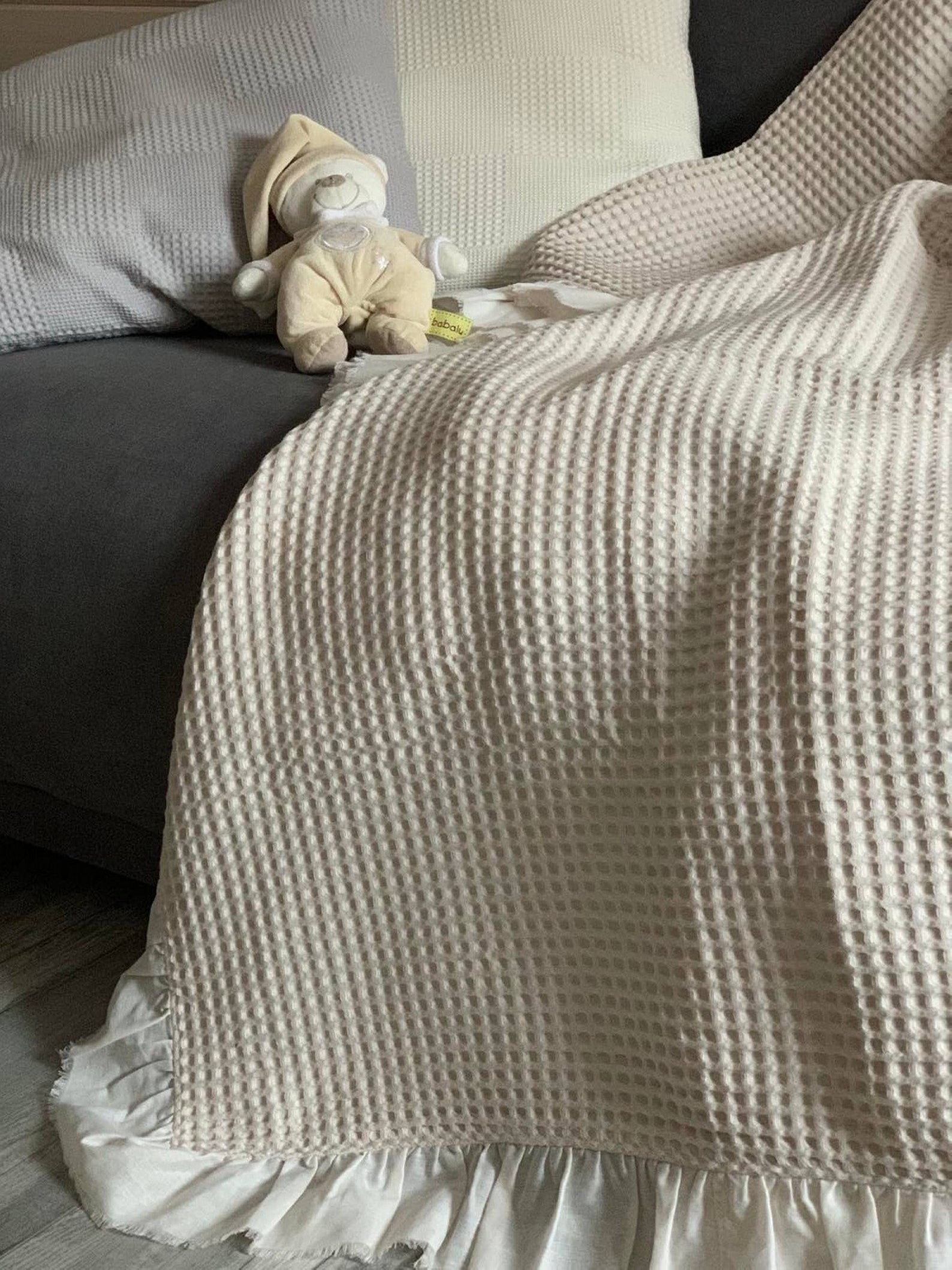 WAFFLE WEAVE BLANKETS Waffle Bed Cover Queen/king size Etsy