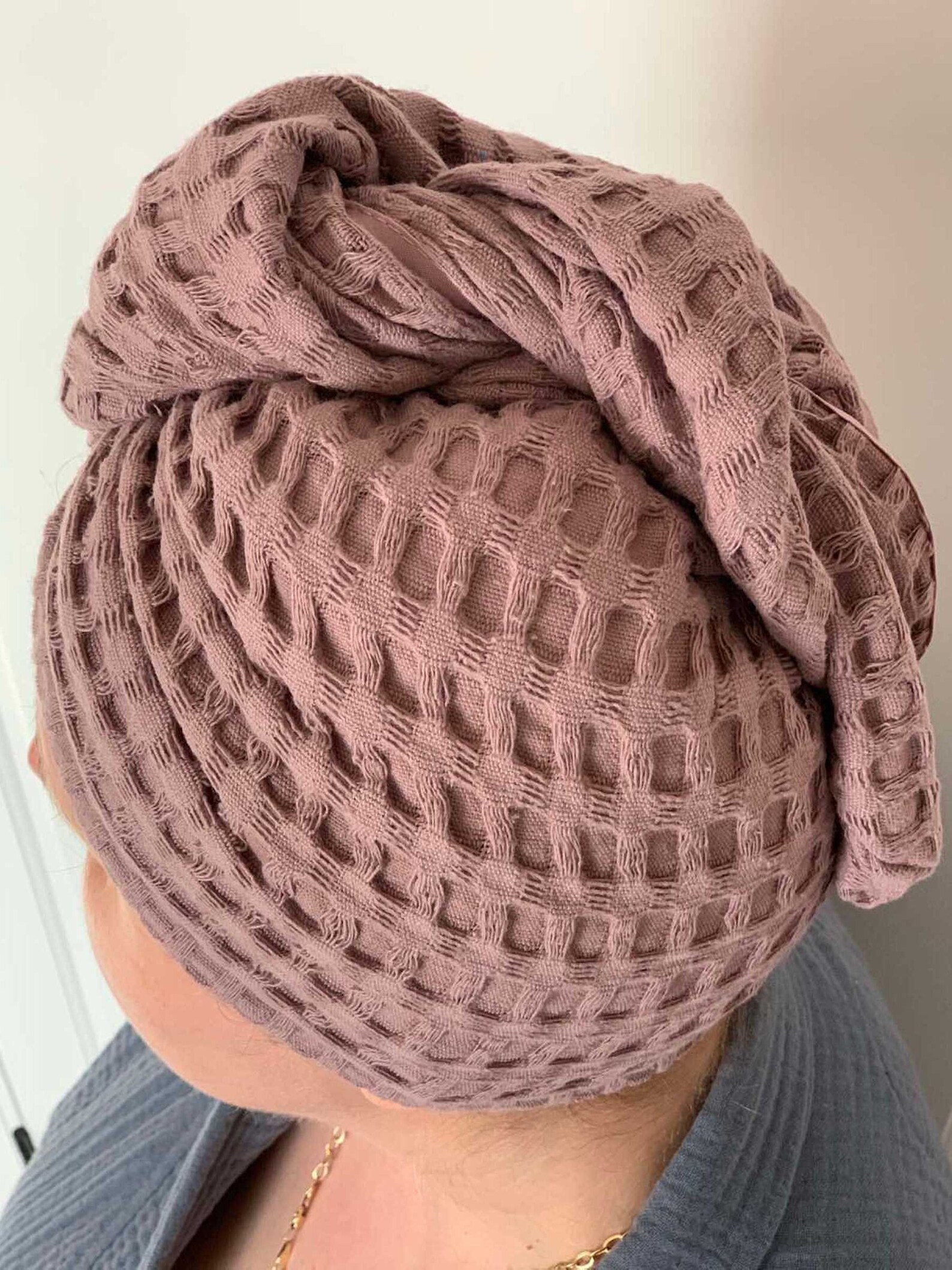 Hair Towel Wrap Hair Plopping Towel Waffle Hand Bath Washcloth Etsy