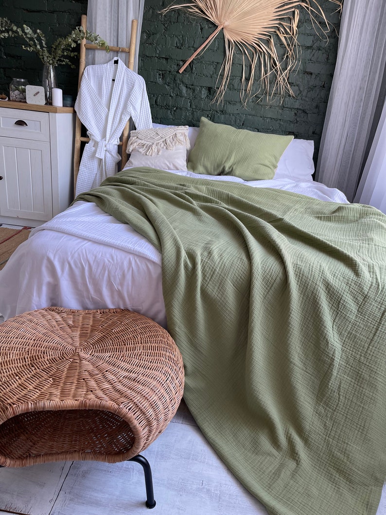 SOFT ORGANIC MUSLIN Gauze Duvet Cover Bedding Set Muslin Etsy