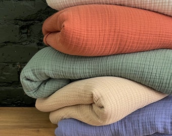 Organic Muslin Fitted Sheet: GOTS Cotton, Deep Pocket