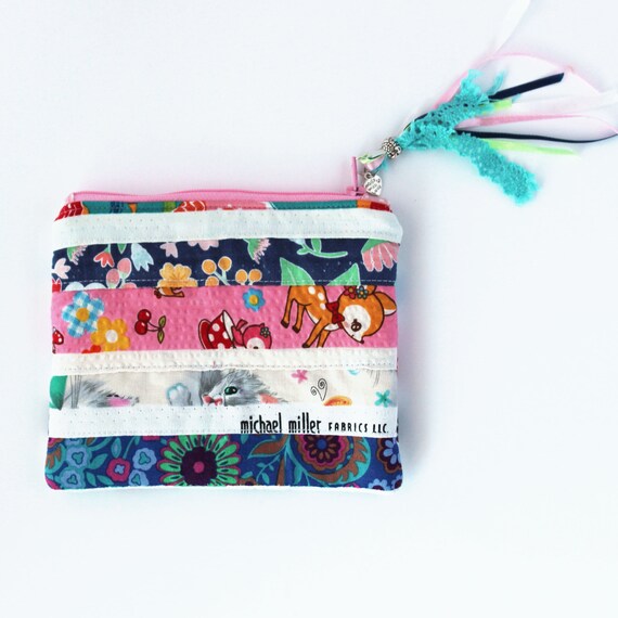 Small Zipper Pouch Make up bag Small Pouch Cell Phone Pouch