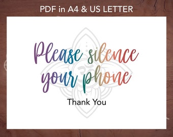 Please Silence Your Cell Phone - Etsy