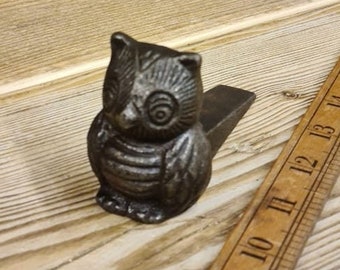 OWL \ Antique Style Door Stop \ Door Wedge Jammer \ Rustic Industrial Homeware and Decor \