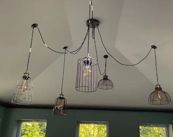 INDUSTRIAL WIRE SHADES \ Rustic Lamp Shades \ Desk Light Pendants \ Ceiling Lights