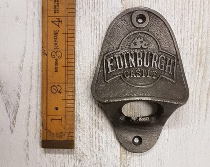 EDINBURGH CASTLE \ Cast Iron Wall Mounted Bottle Opener \ Vintage Style Home Bar