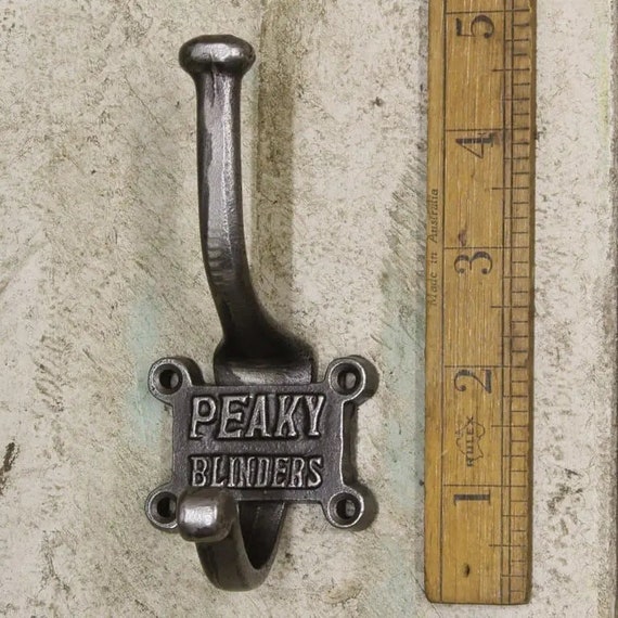 PEAKY BLINDERS \ Cast Iron Double Coat Hook \ Antique Style Rustic  Industrial Hooks \ Pack of 1 or 5