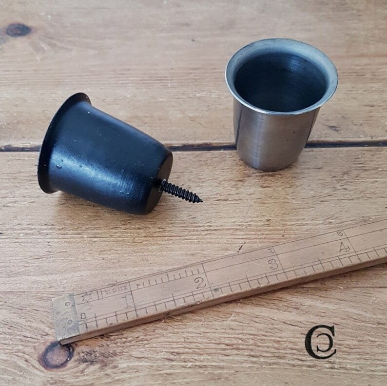 CANDLE HOLDER Antique Iron Screw Base Cup Dinner Etsy