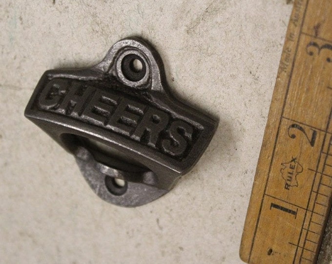 TRADE Pack of 10 \ CHEERS \ Cast Iron Wall Mounted Bottle Opener \\ Bar \\ Hotel \\ Pub \\ Antique \\ Vintage