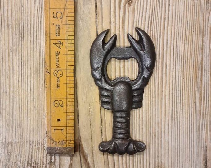 LOBSTER \\ Cast Iron Handheld Bottle Opener \\ Bar \\ Hotel \\ Pub \\ Antique \\ Vintage \\ gift \\ Home Garden Bar