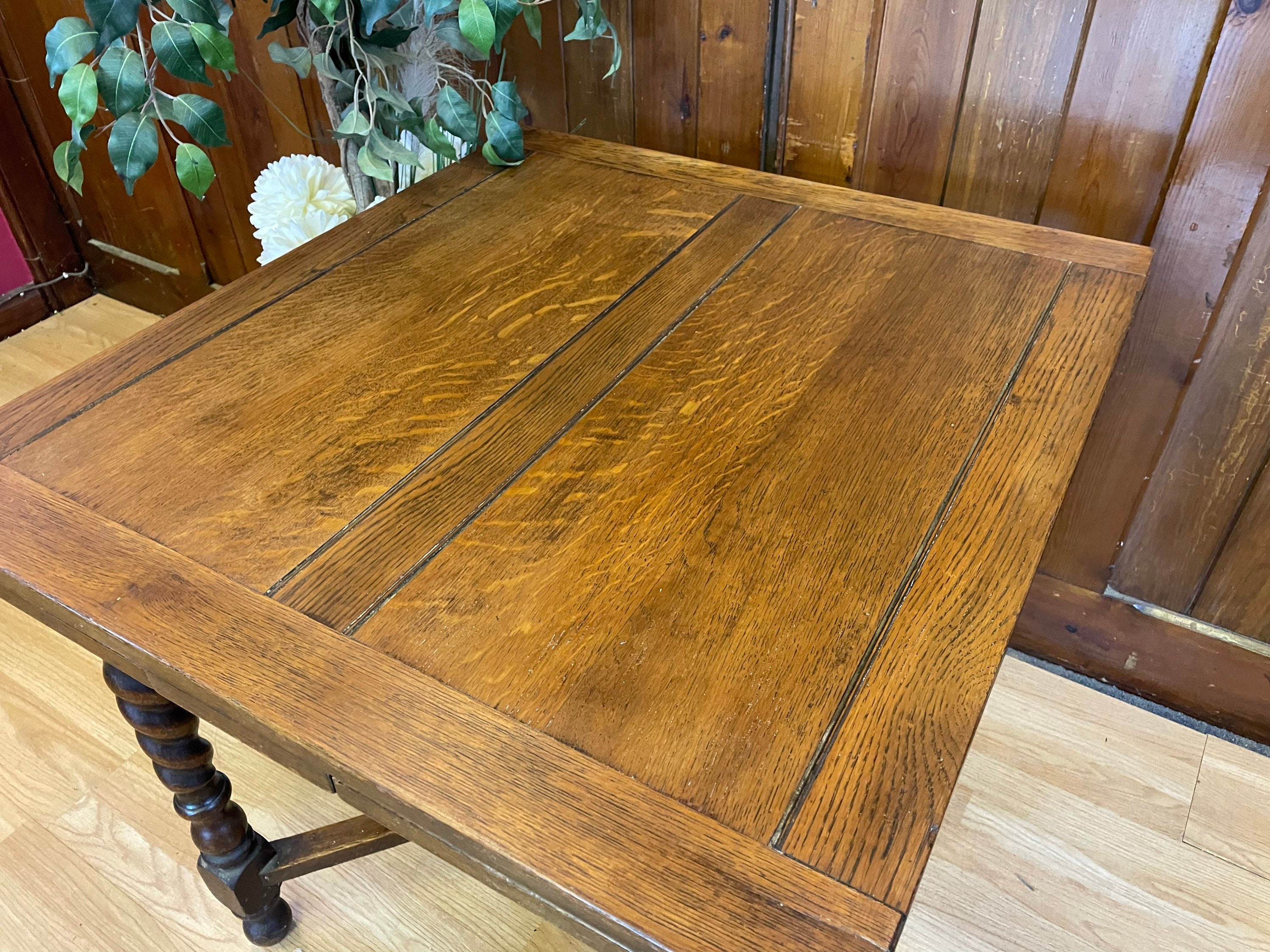 antique tiger wood dining table
