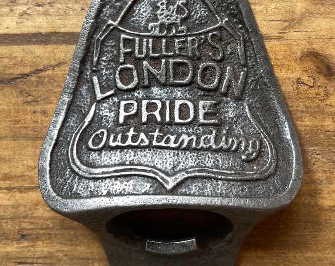 FULLERS LONDON PRIDE \ Cast Iron Wall Mounted Bottle Opener \ Vintage Style Home Bar