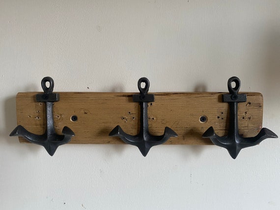 100cm Lengths \\ Made From Reclaimed Wood and Cast Iron \\ Wax Finish \\ Home \\ Anchor \\ Handmade Rustic Coat Rack \\ 30cm 100cm Lengths \\ Made From Reclaimed Wood and Cast Iron \\ Wax Finish \\ Home \\ Anchor \\ Handmade Rustic Coat Rack \\ 30cm