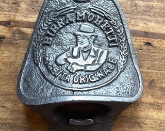 BIRRA MORETTI \ Cast Iron Wall Mounted Bottle Opener \ Vintage Style Home Bar