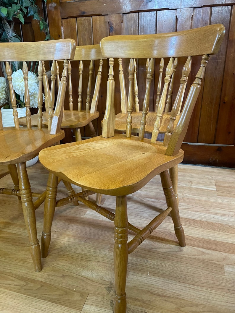 Set of 4 Oak Dining Chairs by Stewart Linford of High Etsy UK