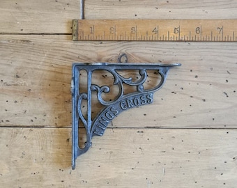 PAIR \ KINGS CROSS Cast Iron Shelf Brackets \ Vintage & Antique Style Shelving Supports \