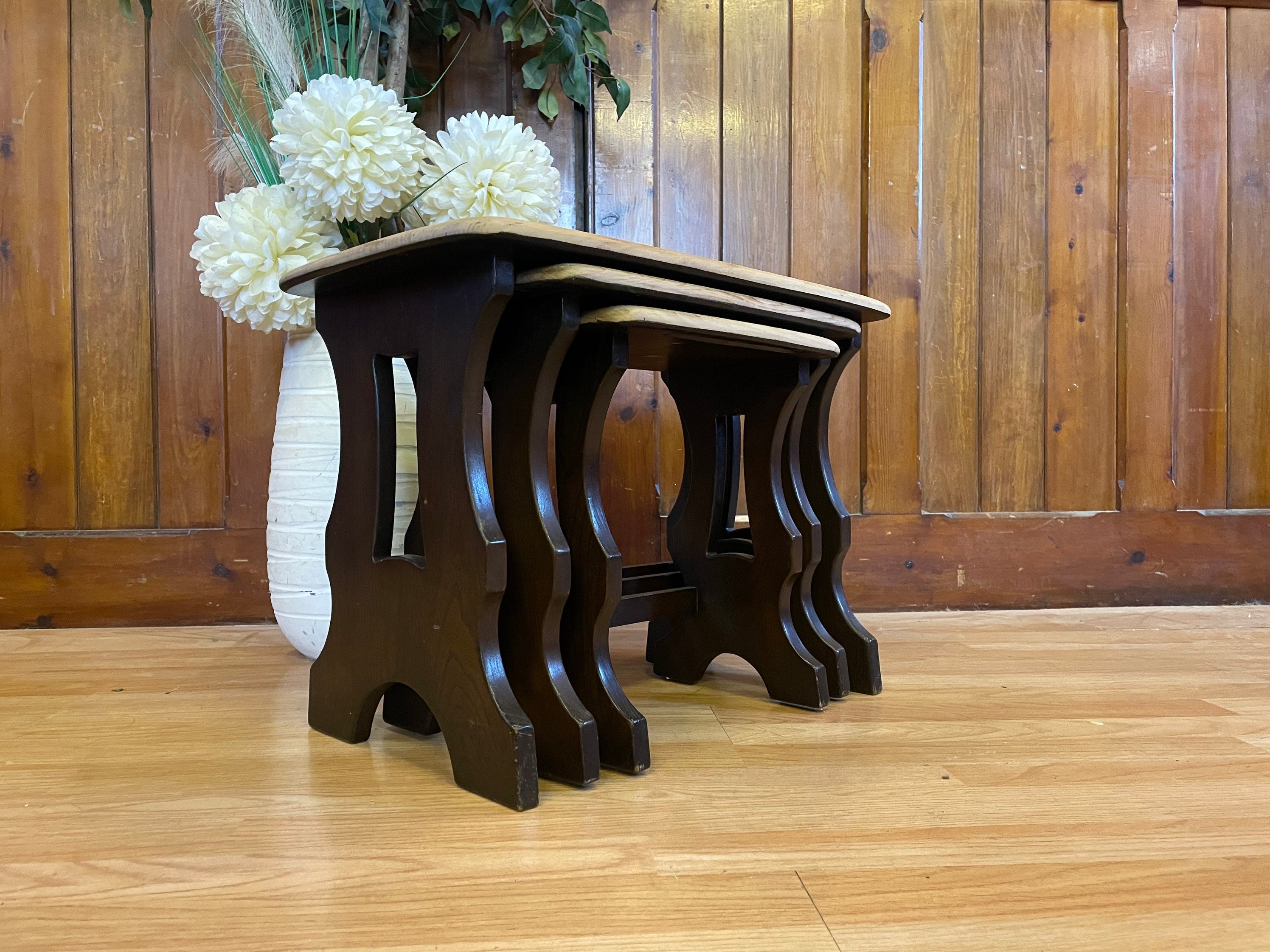 Vintage Ercol Elm Nest of Tables Vintage Coffee Table Retro Side Table Etsy Canada