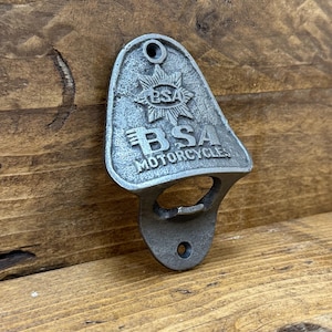 BSA Motorrad Gusseisen Flaschenöffner Wand Montiert Hausbar