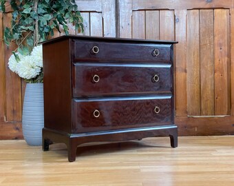 Vintage Stag Minstrel Low Chest of Drawers \ Mahogany Sideboard \ Large Bedside Table