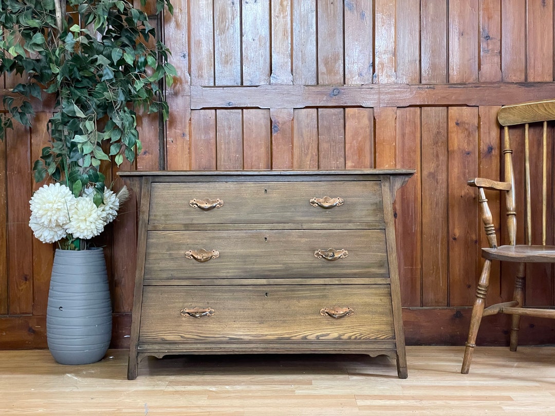 Antique Oak Chest of Drawers by Trevor Page of Norwich Etsy