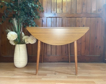 Vintage Formica Bistro Kitchen Table \ Drop Leaf Table  \ Mid Century Dining Table