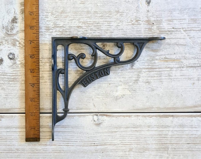 EUSTON STATION \ Cast Iron Shelf Brackets \ Vintage & Antique Style Shelving Supports \ Camden