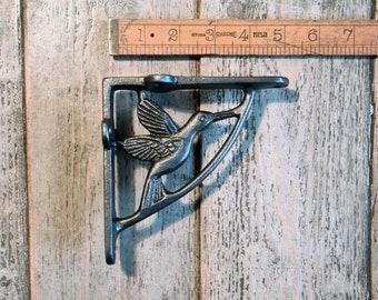 PAIR 5 x 5" DOVE / BIRD Cast Iron Shelf Brackets \ Vintage & Antique Style Shelving Supports \ Great Western Railway