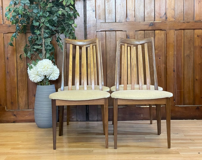 Vintage Set of 4 G Plan Fresco Dining Chairs \ Retro Teak Mid Century Kitchen Chairs
