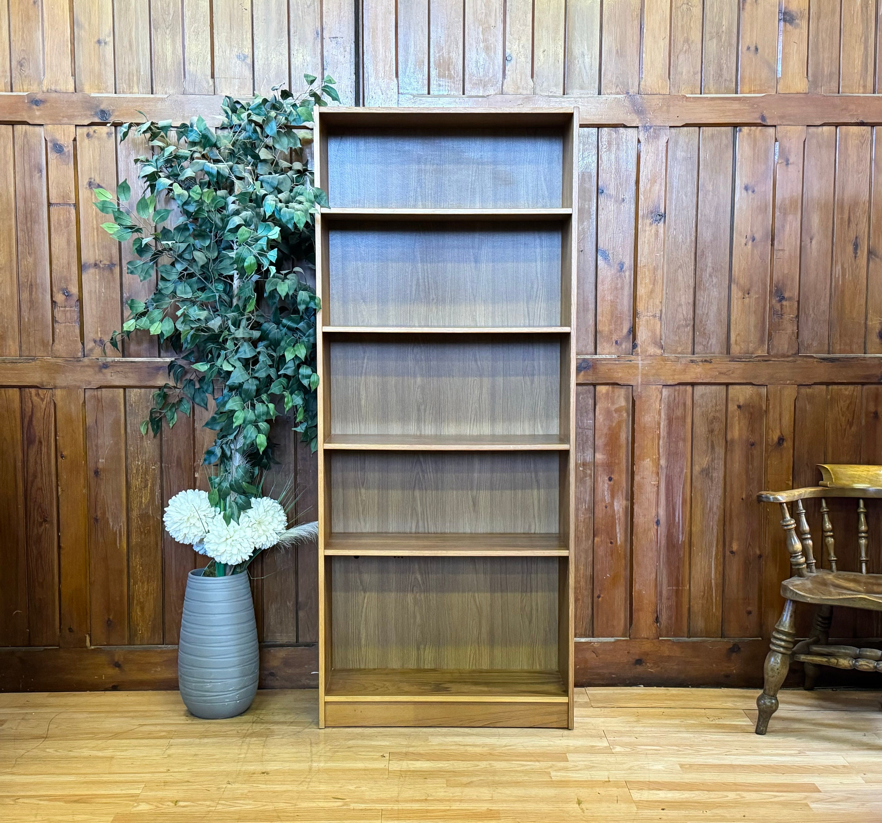 Large Danish Teak Bookcase Mid Century Book Shelves Retro Shelving Unit Etsy