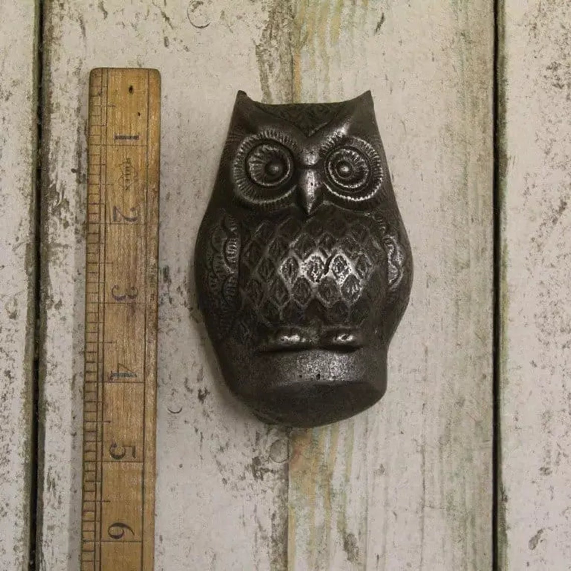 OWL Door Knocker Rustic Cast Iron Vintage Etsy
