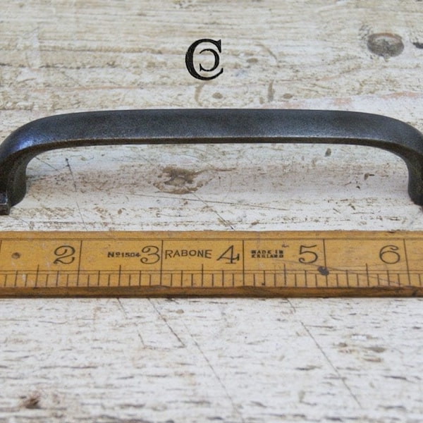 LARGE D HANDLE \ 185mm Cast Iron Door Pull Sash Handle \ Rustic Industrial Drawer Knob \ Pack of 1 or 10