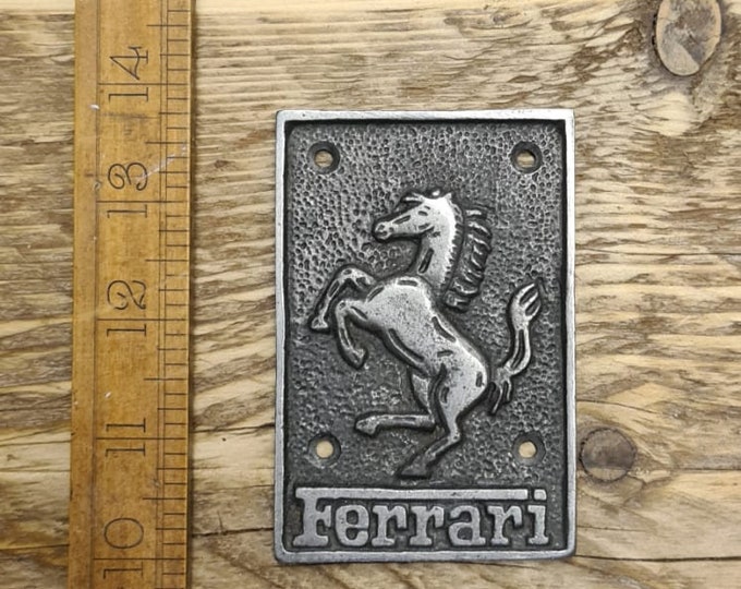 FERRARI \ Cast Iron Room Door Plaque \ Wall Sign \ vintage \ retro \ Industrial \ KITCHEN \ Home Decor