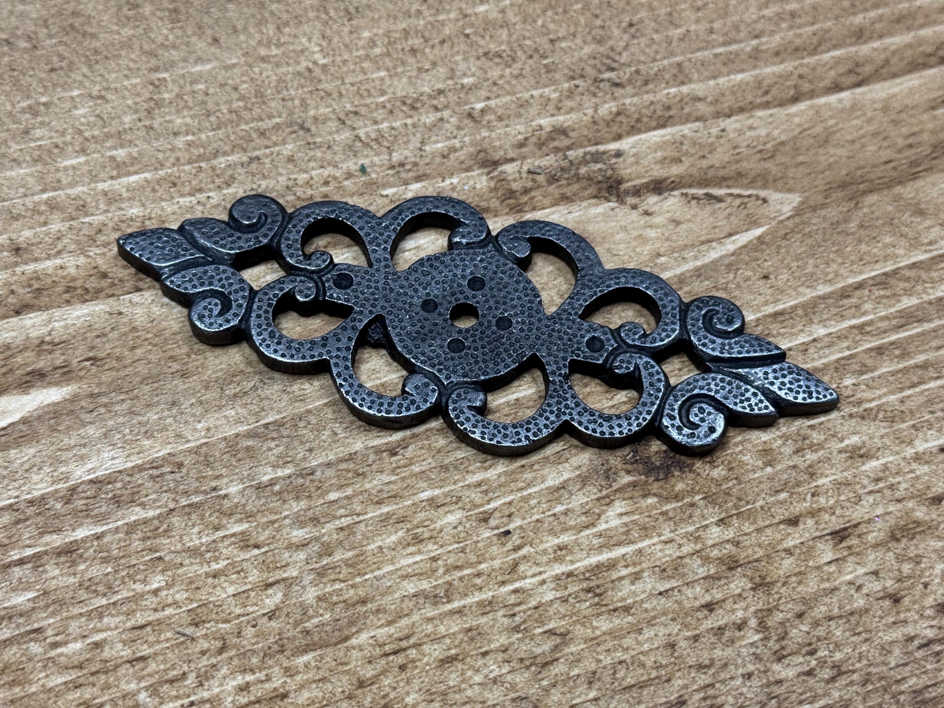 FILIGREE \ Antique Iron Backplate for Knobs and Handles \ Rustic ...
