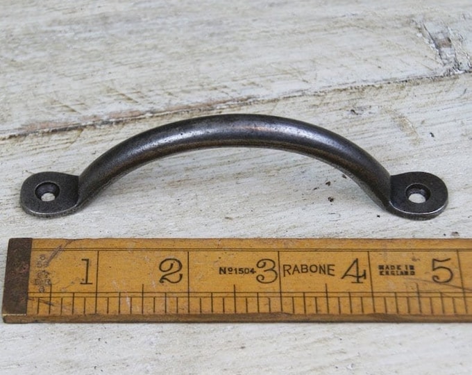 TRADE Pack of 100 \ IRON BOW \ 125mm 5" Cast Iron Door Pull Handles \ Rustic Industrial Drawer Knobs