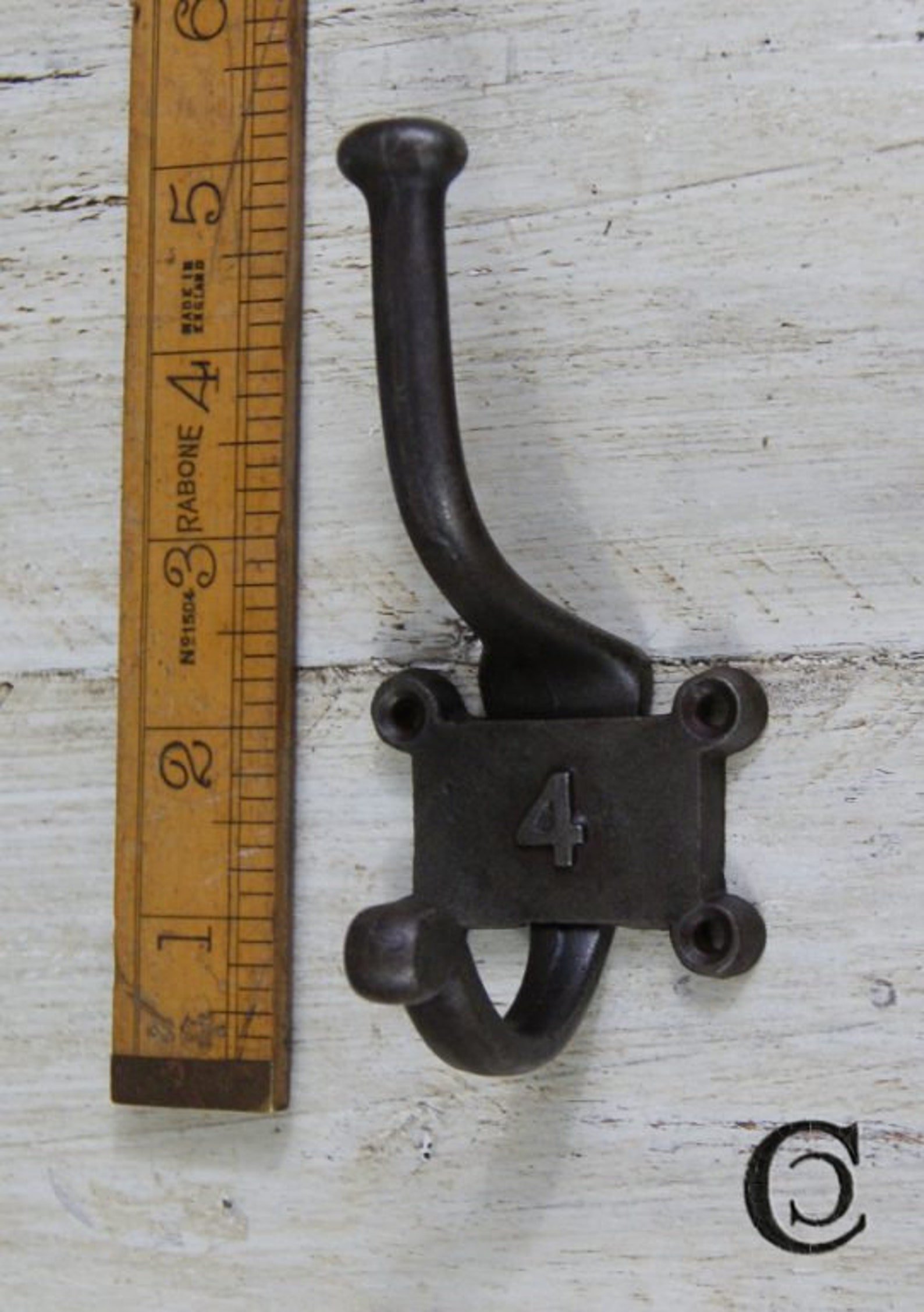 NUMBERED HOOKS Cast Iron Double Coat Hook Antique Style Etsy UK