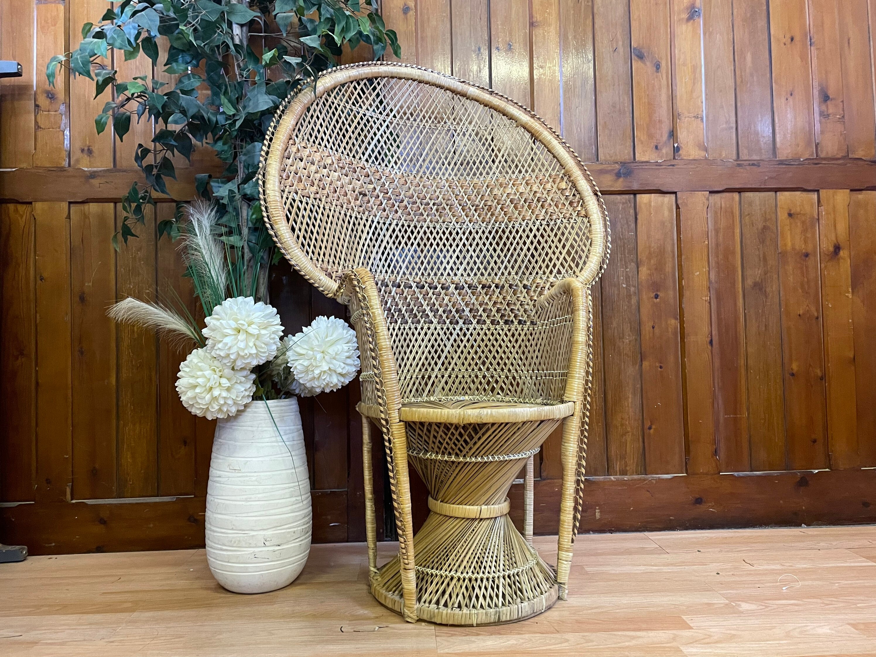 Large Wicker Chair Etsy UK