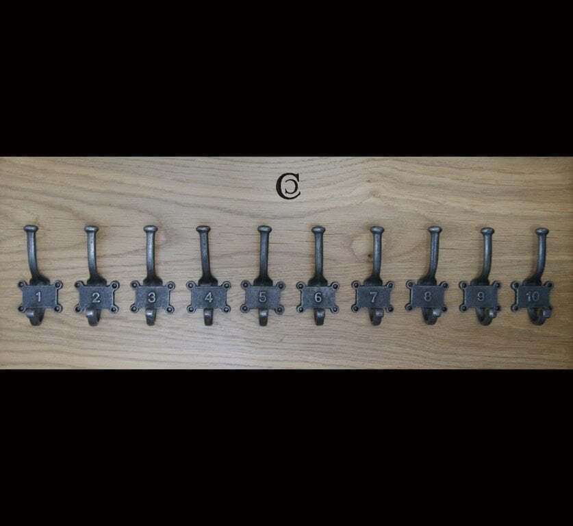 NUMBERED HOOKS Cast Iron Double Coat Hook Antique Style Etsy UK