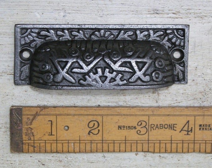 STEAM PUNK \ Antique Style Square Cast Iron Cup Handle 98mm \ Upcycle \ Pack of 1 or 10
