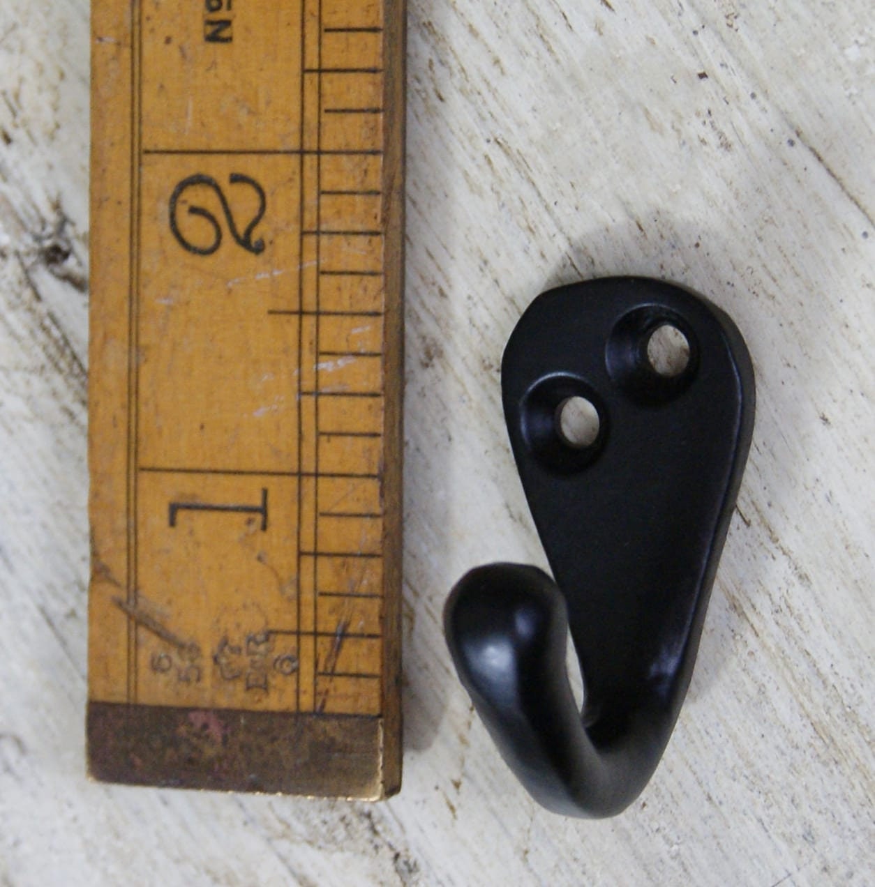 Black Wood Robe Hook Etsy