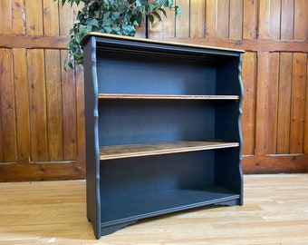 Vintage Painted Oak Bookcase By Priory \ Book Shelves \ Hallway Storage \ A