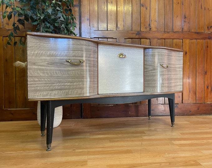 Mid Century Formica Sideboard \ Retro Cocktail Drinks Cabinet \ Stonehill or Berry Furniture