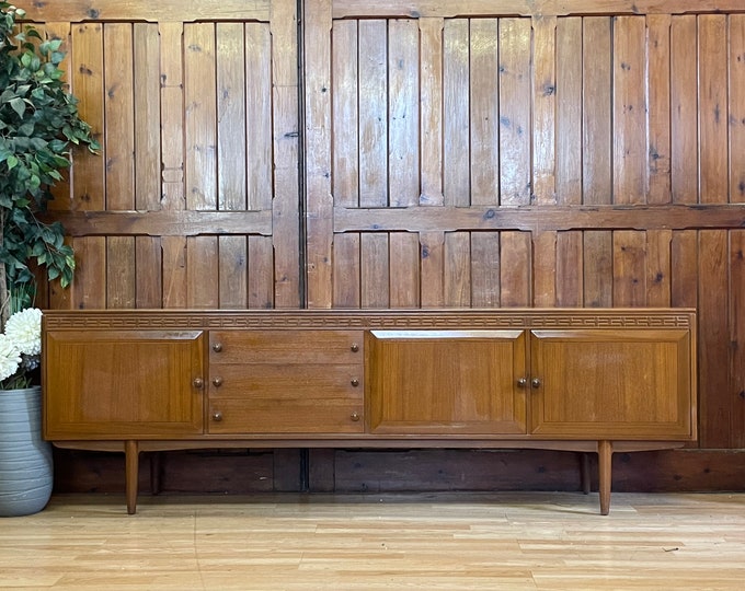 Long Teak Sideboard By Scandart \ Scandinavian Danish Style Sideboard Cabinet