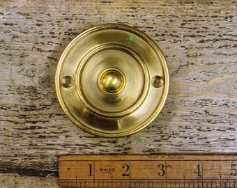 PARAGON \ Antique Style Solid Brass Door Bell Press \ Rustic Industrial Door Furniture