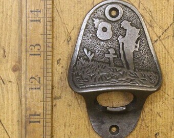 LEST WE FORGET \ Forgotten Soldier \ Cast Iron Wall Mounted Bottle Opener \ Bar \ Hotel \ Pub \ Antique \ Remembrance Day  Vintage \