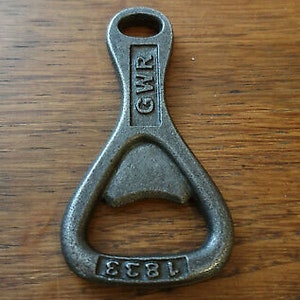 GWR \ Cast Iron Handheld Bottle Opener \ Vintage Style Home Bar