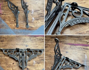 Black Railway Shelf Brackets | Industrial Style (Pair) - Pipe Dream Furniture
