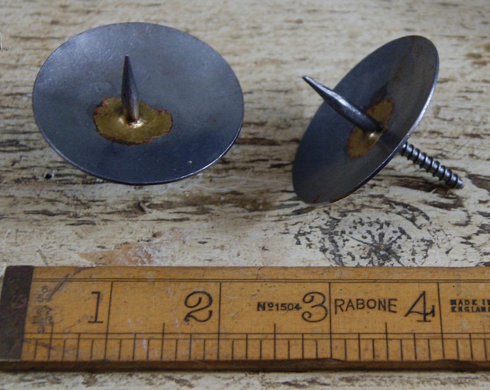 CANDLE HOLDER Antique Iron Screw Base with Spike Etsy