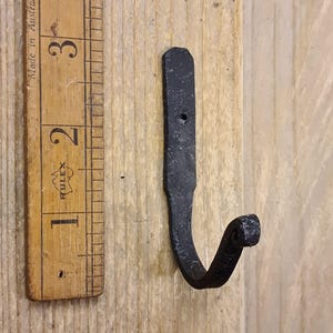 PRIMITIVE \ Hand forged Hook \ Antique Style Rustic Industrial Coat Hooks \ Pack of 1 or 5