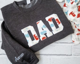 DAD Embroidered Baby Clothes Sweatshirt, Babygrow Sweater Keepsake, Fathers Day Gift for Her, Men's Sweater, Gift for Dad Daddy Grandad