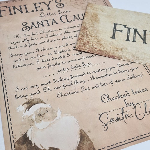Personalised Lapland Invitation From Santa Santa's Invite Etsy
